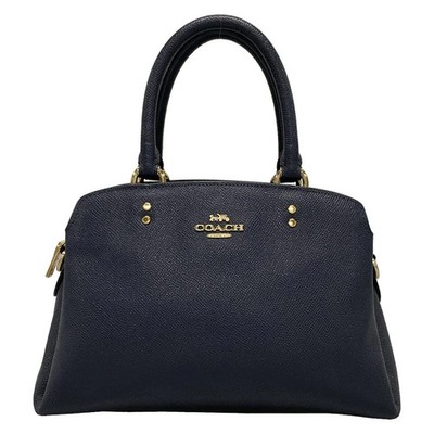 Auth COACH Mini Lillie Carryall 91146 Navy Leather - Handbag | eBay