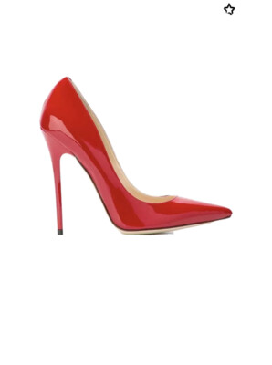 Very Sexy Jimmy Choo Anouk Red Patent Leather Stilleto Hills 120mm