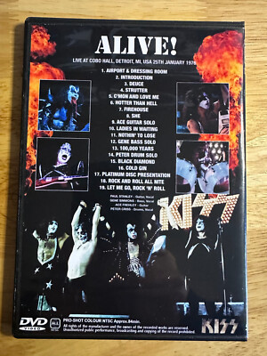 KISS - Live in Detroit Cobohall 1976 Nite 1 remastered DVD Gene