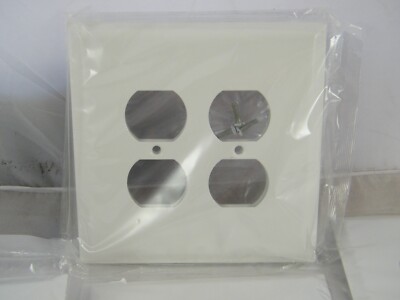 11 MULBERRY DUPLEX METAL RECEPTACLE COVER PART NUMBER 86802 WHITE