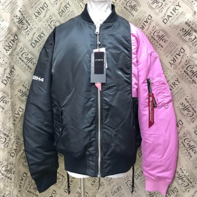 MASTERMIND ALPHA C2H4 Bomber Jacket Skull Logo Black Pink M with