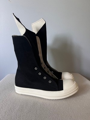 Rick Owens DRKSHDW Ramones Boots - Size 42 - Black - NEW - Made in