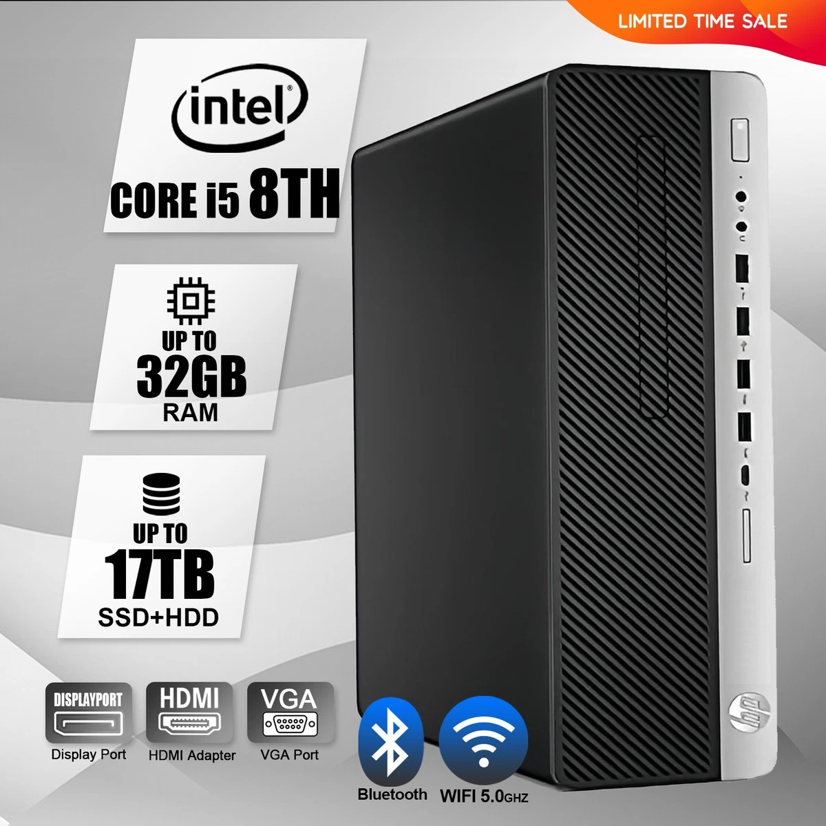 Intel Core i5 8th Gen. SSD (Solid State Drive) 8 GB RAM PC
