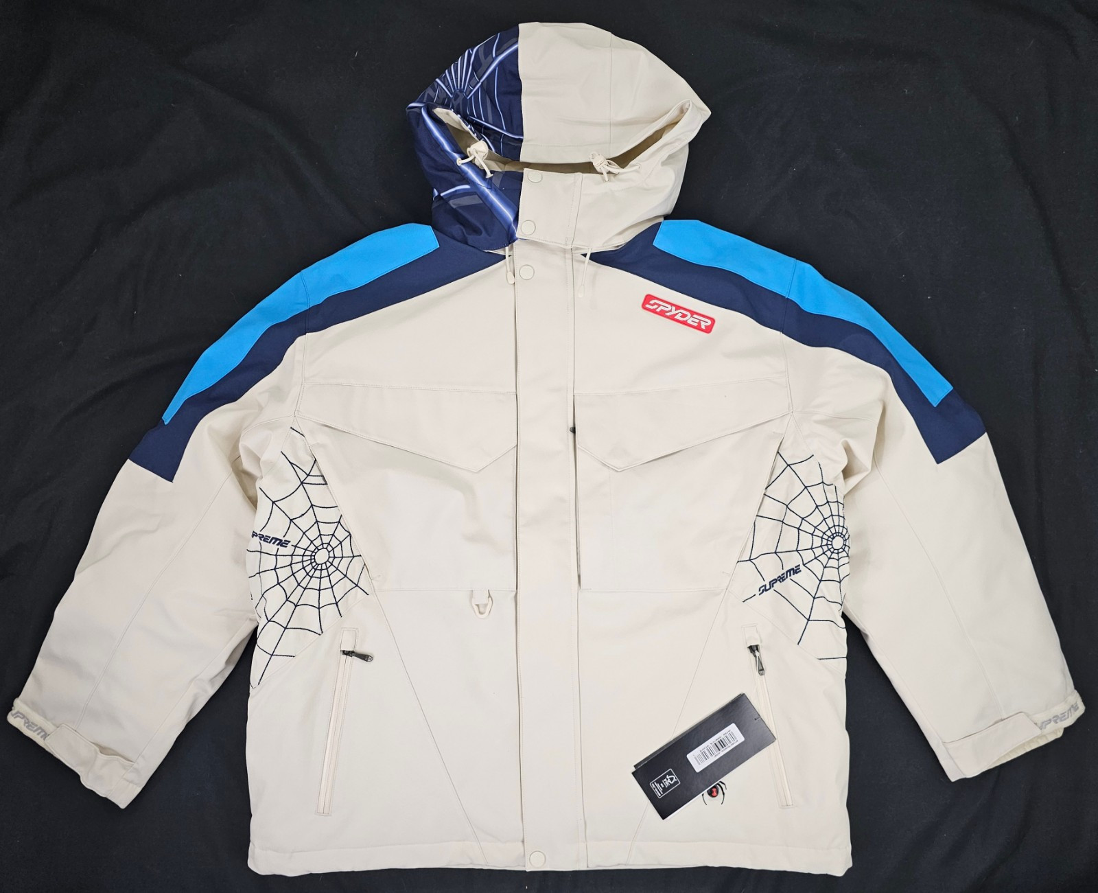 Supreme x Spyder Technical Jacket Stone White FW24 Men's Size