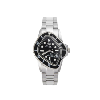 Laarvee PEA001 Sliver Precision Steel Black Bezel Black Dial