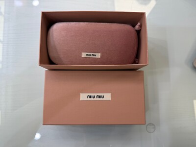 MIU MIU SUNGLASSES VELVET CLAMSHELL HARD CASE & W/ ACCESSORIES | eBay