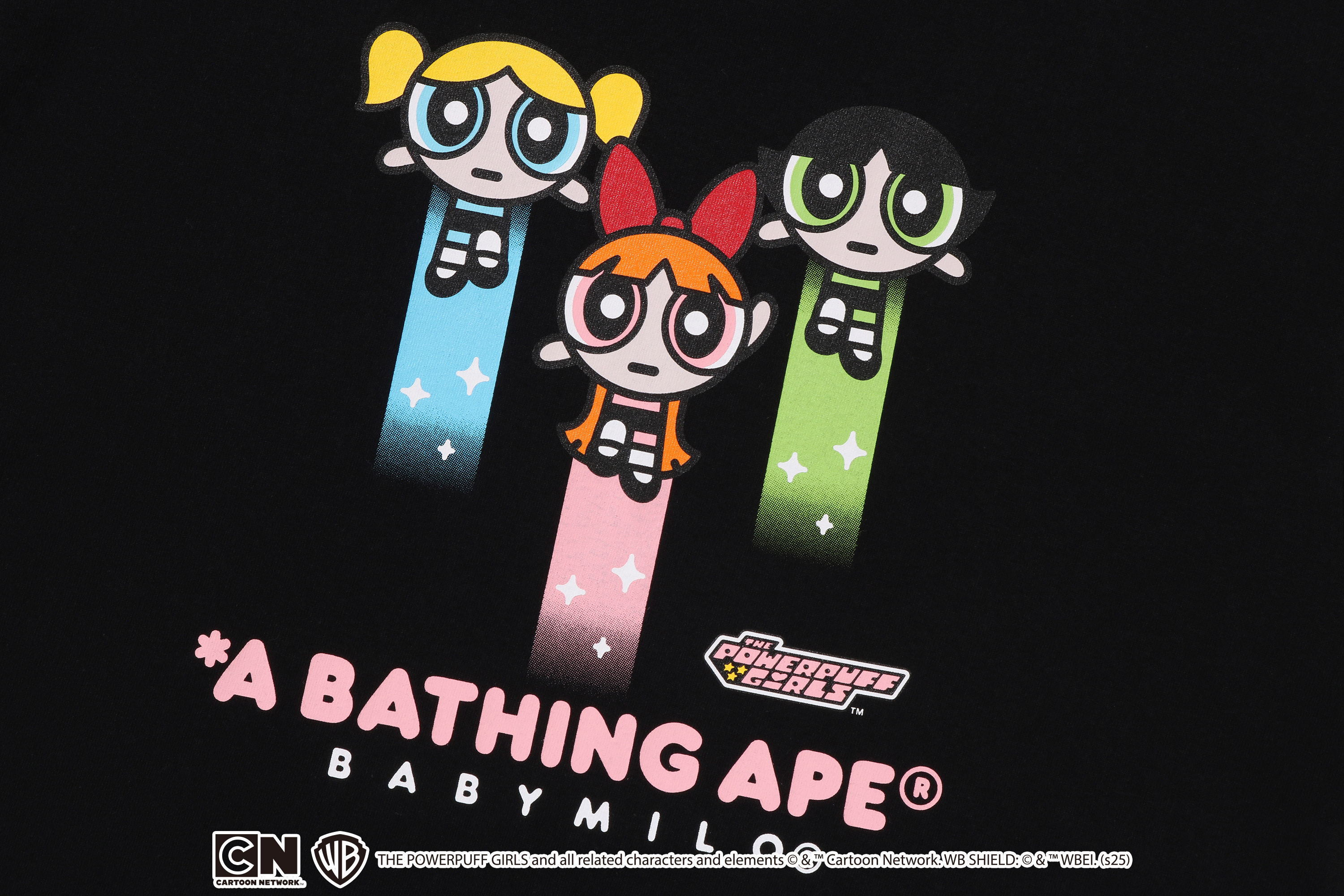 BAPE®︎ x THE POWERPUFF GIRLS」APE HEADやBABY MILO®が3人のヒロイン