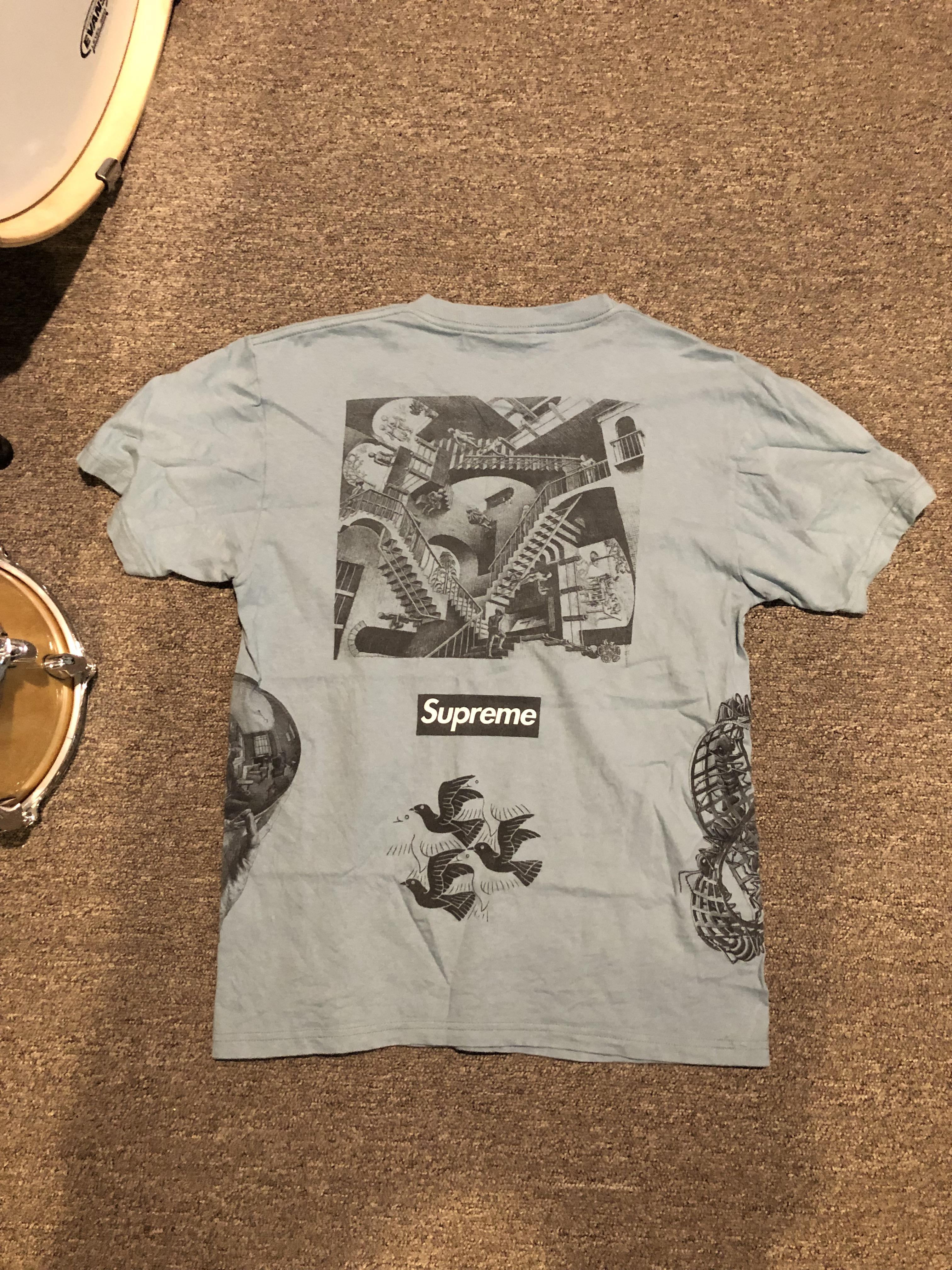 Finally picked up my grail! Supreme MC Escher collage tee in slate