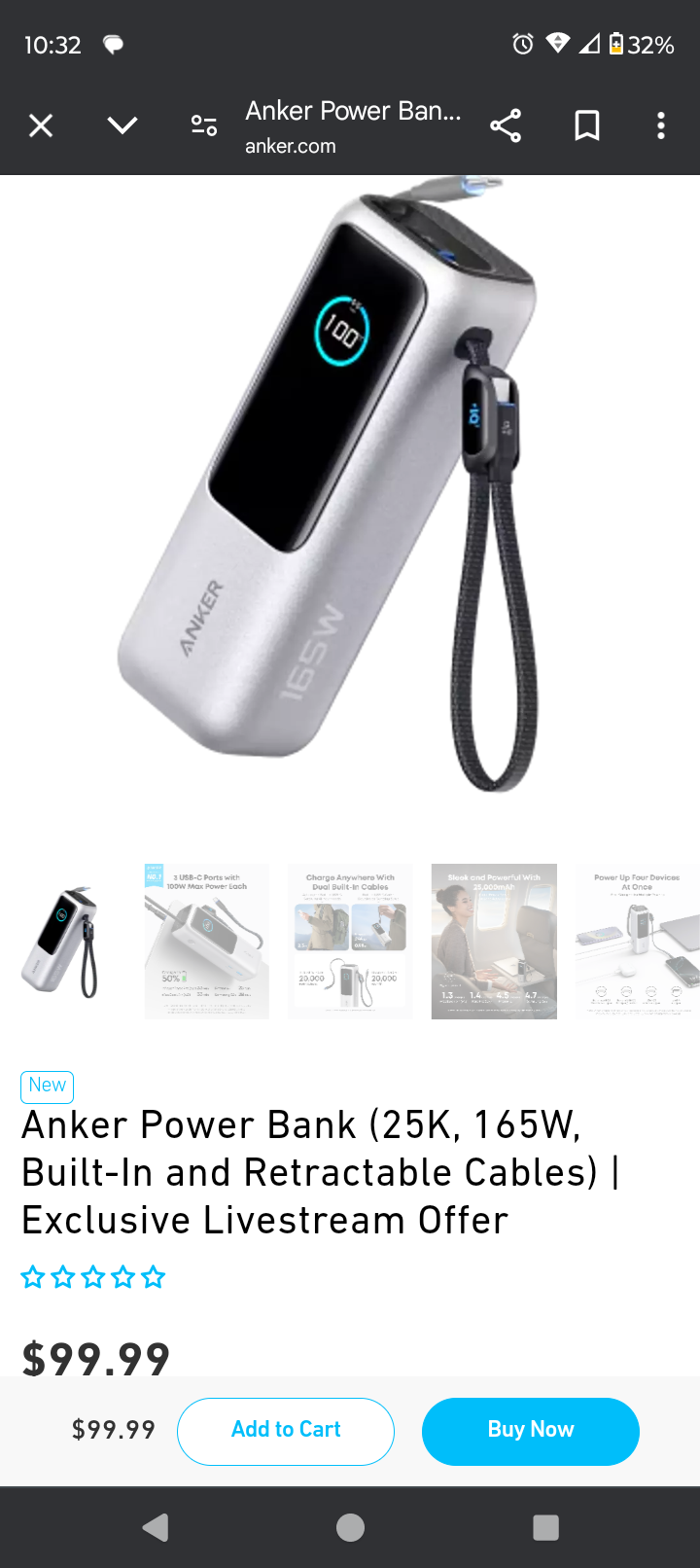Anker just released a new 165w power bank with built in cables : r