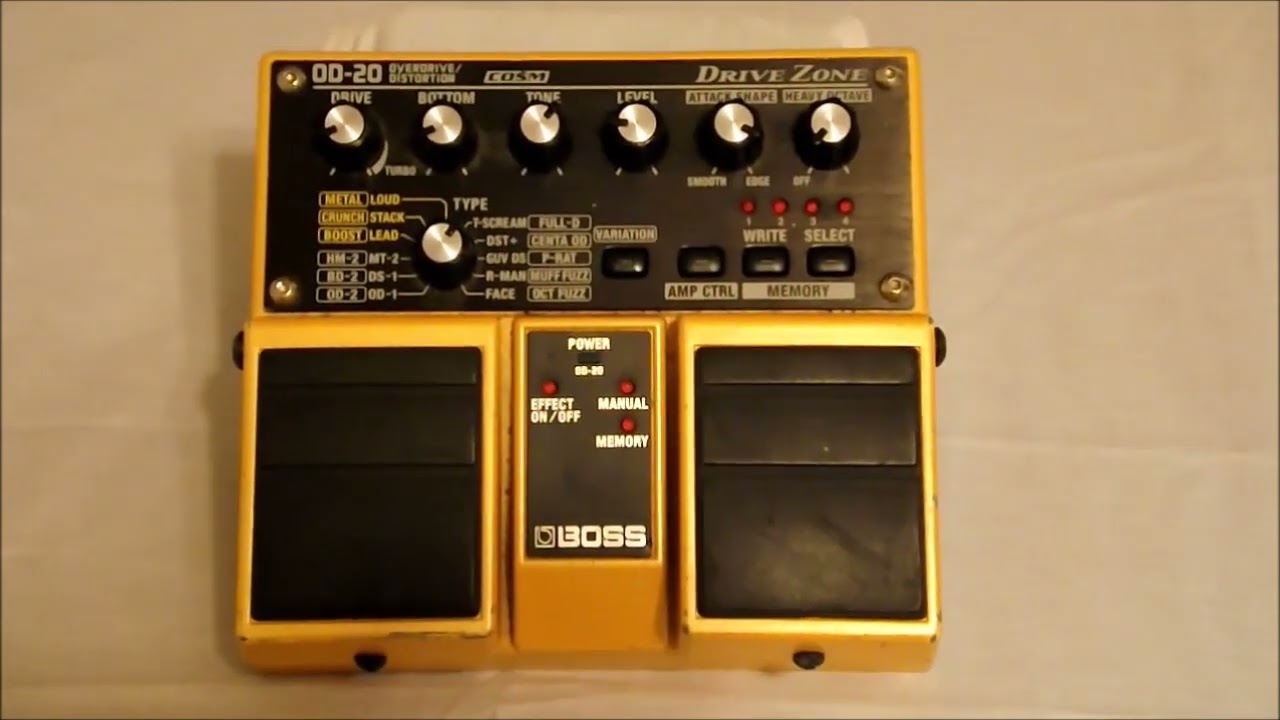 Boss OD 20 Multi Overdrive Pedal - YouTube