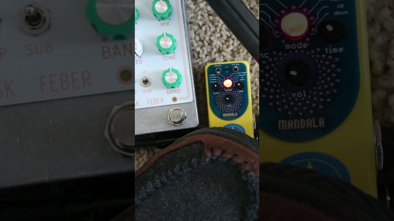 Wacky sounds with the Bananana Effects Mandala glitch #guitar