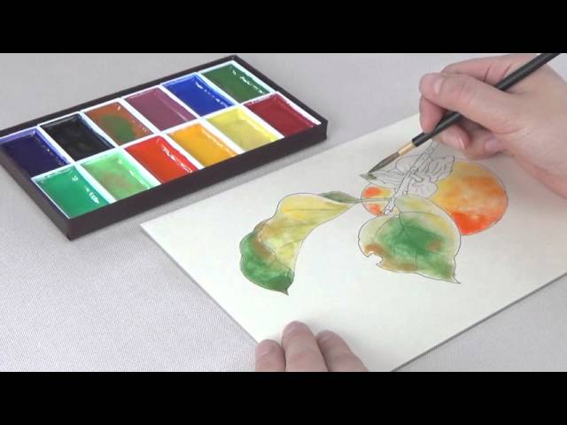 吉祥の錬岩（ねりいわ）で描く日本画教室 - YouTube