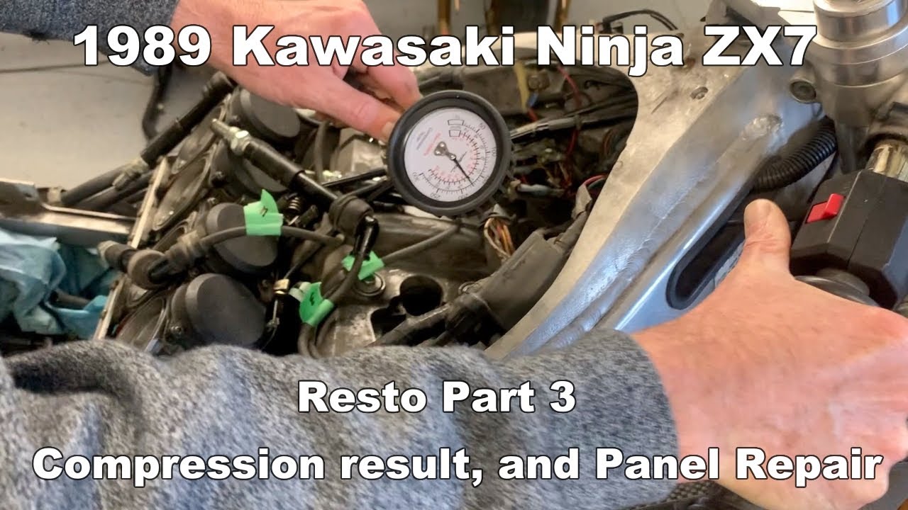 1989 Kawasaki ZX7 restoration - part 3 - Compression test resuts