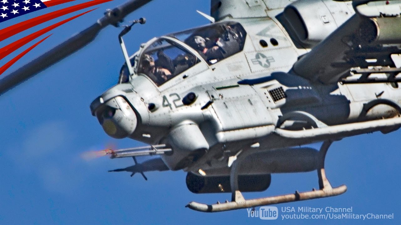 AH-1Z Viper & UH-1Y Venom Helicopters Air Support Gunnery Drills
