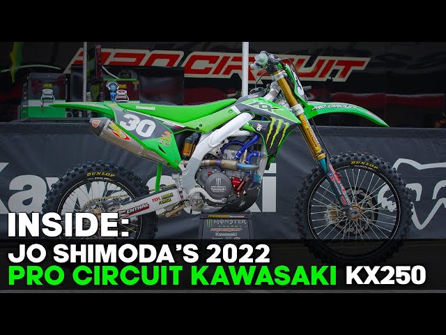 Inside Jo Shimoda's 2022 Monster Energy Pro Circuit Kawasaki KX250