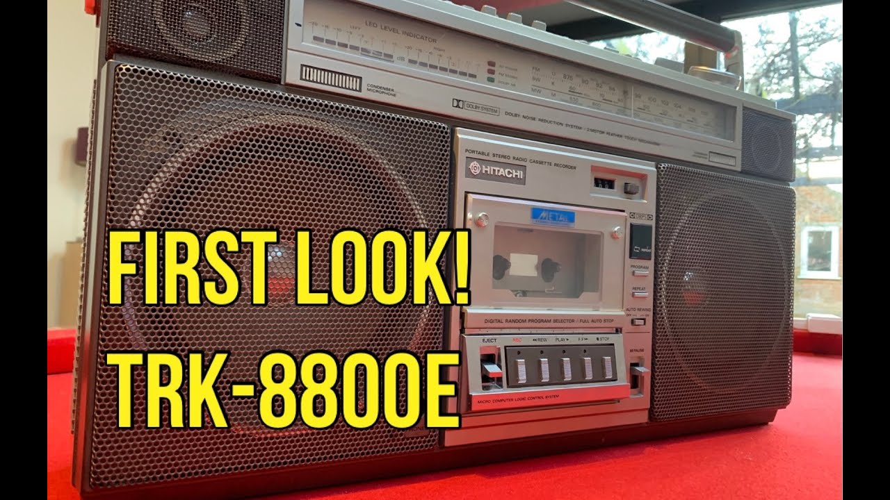 Hitachi TRK8800 Radio Cassette Appraisal Before Repair. Boombox