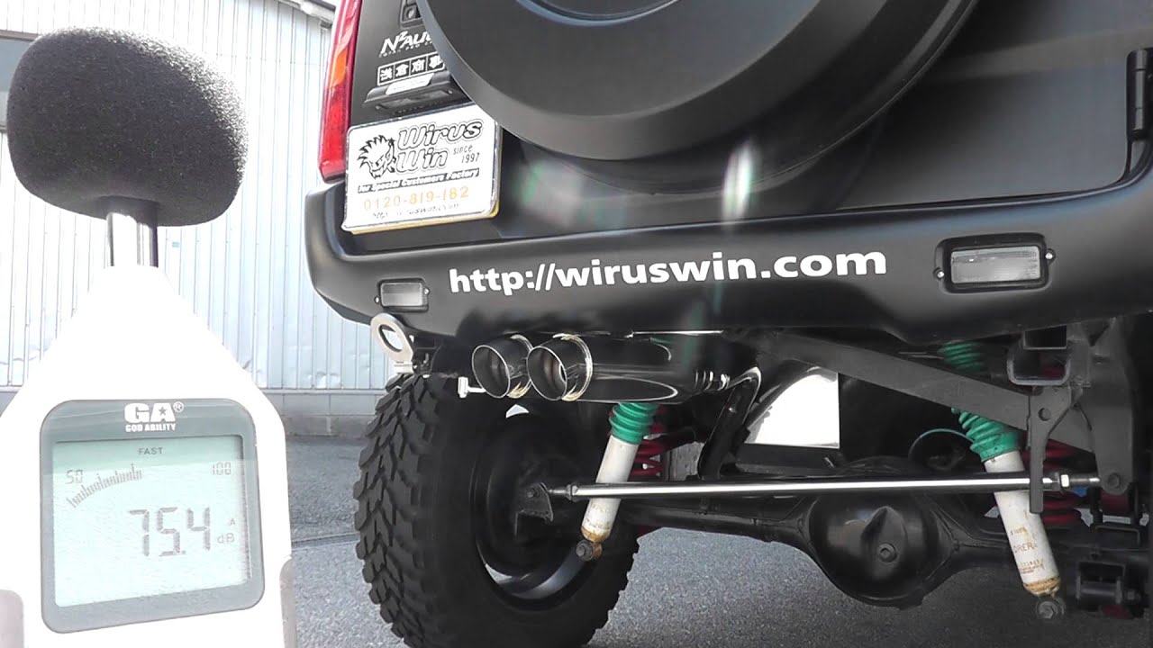 WirusWin】スズキ ジムニー(JB23)用左出しコンパクトツインマフラー