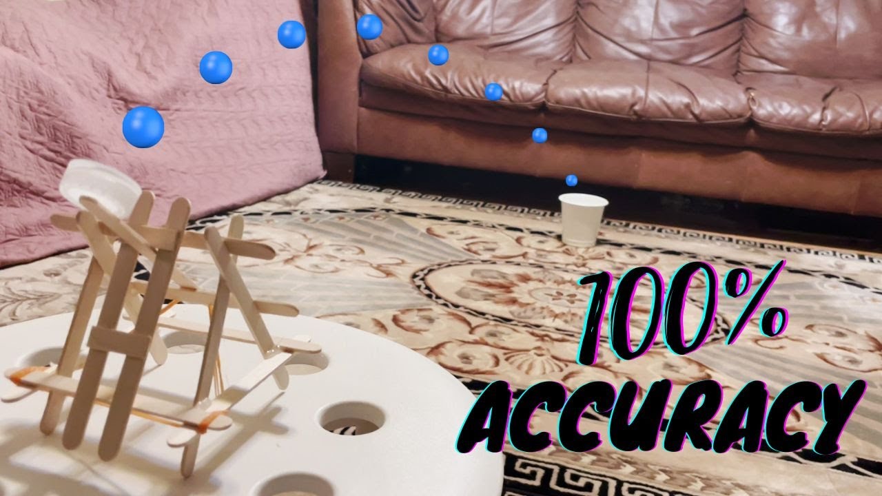 Accurate Catapult With Popsicle Sticks - YouTube