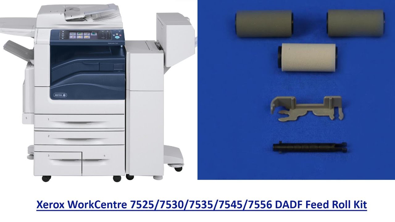 Xerox WC7525/7530/7535/7545/7556 DADF Feed Roll Kit - YouTube
