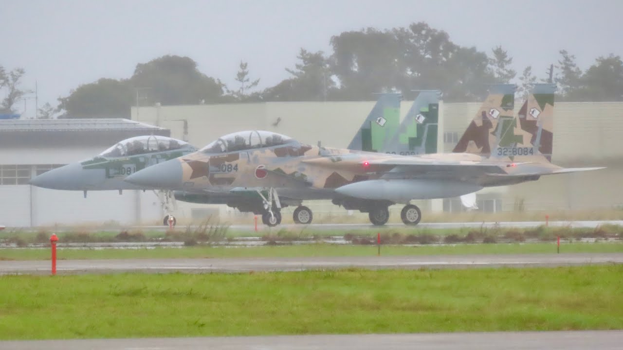 雨の中アグレッサーが飛んだ！】飛行教導群（アグレッサー） F-15DJ 32