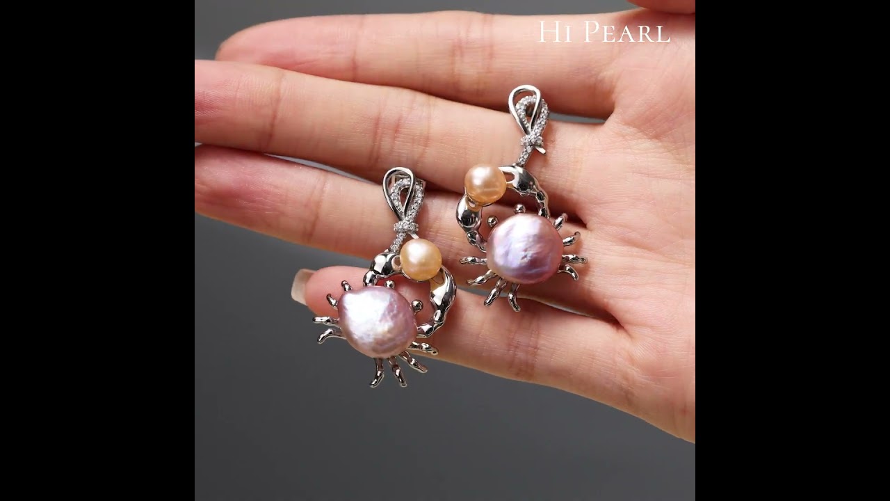 カニ 淡水パール ピアス - HIPEARL Jewelry