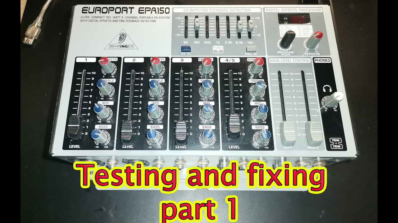 Behringer EuroPort EPA150 Portable PA System testing and fixing