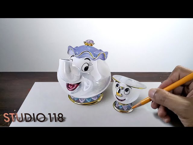 Illustration Making Disney Beauty and the Beast Mrs. Potts and