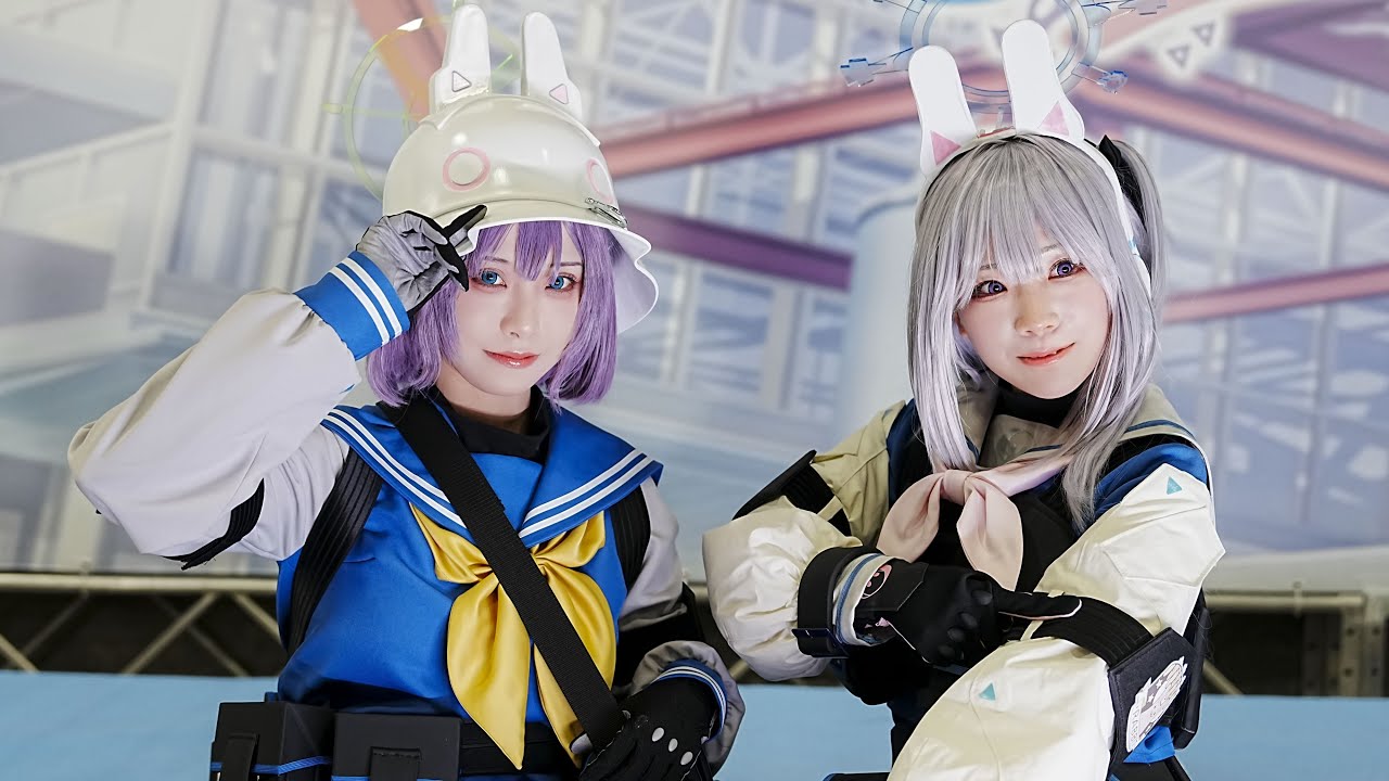 ブルアカ】【四周年FES】サキ & ミヤコ coser：かちゃす & なを