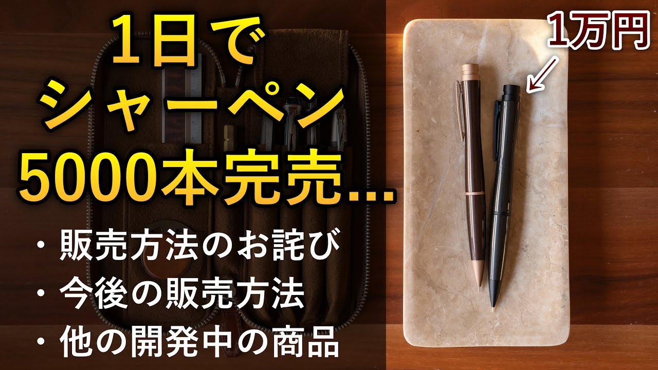 Apology and future plans] Thank you for your many orders for the