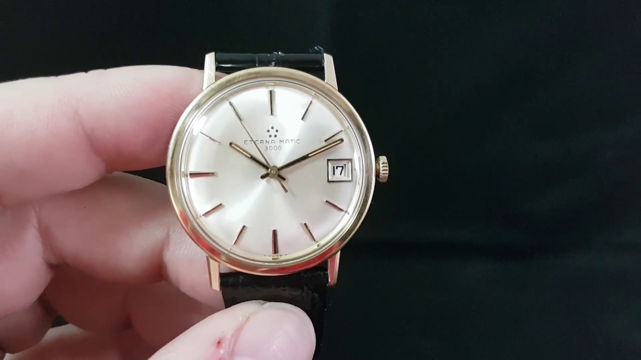 1966 1969 Eterna-matic 3000 vintage watch with box and papers