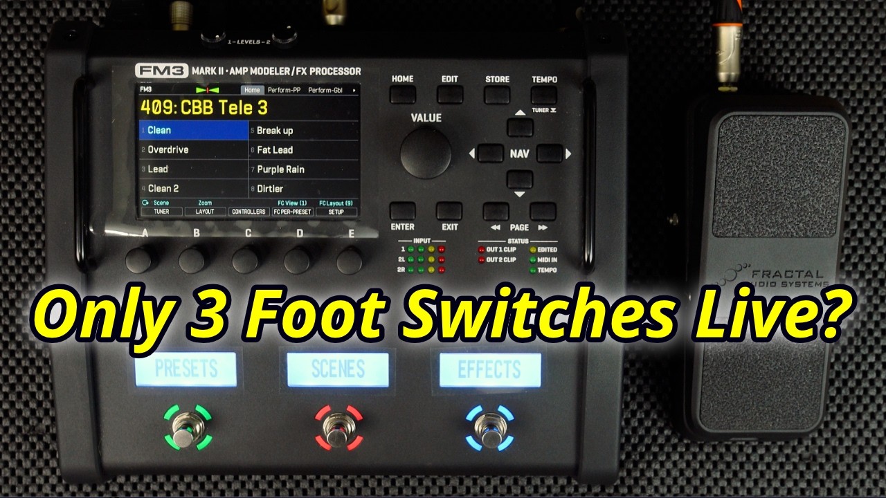 Fractal Audio Fm3 Mk ii Turbo First Gig - Are 3 Foot Switches