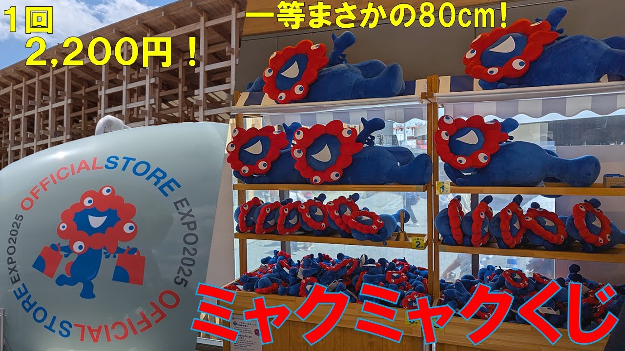 大人気！】1回2,200円のミャクミャクくじ が大人気で話題に！ - YouTube
