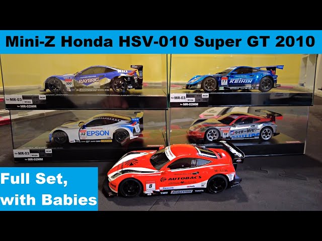 Kyosho Mini-Z Honda HSV-010 Super GT 2010 Full Set With Ebbro 1/43