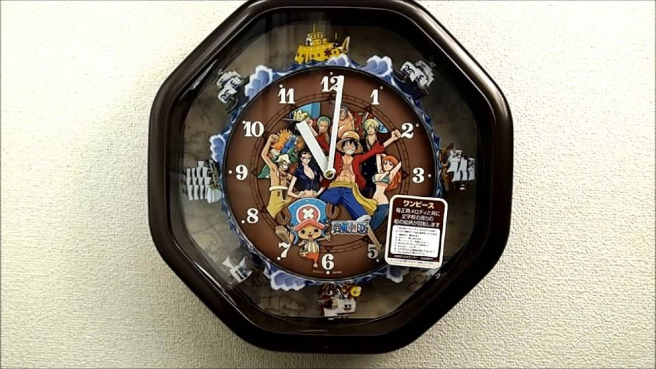 リズム時計製 アミューズ掛時計 ワンピースからくり時計 4MH880-M06