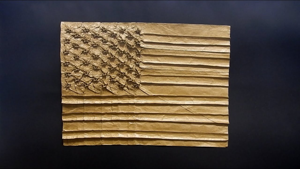 Origami #15】 Stars and Stripes [by Robert J. Lang] - YouTube