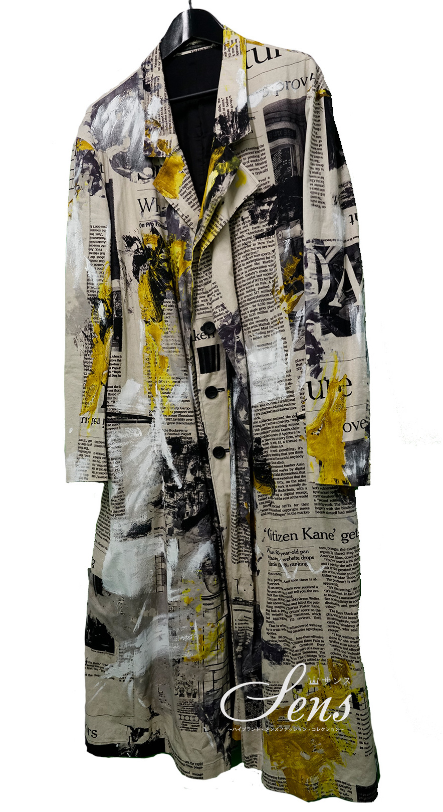 Yohji Yamamoto pour homme 22SS 朝倉優佳ペイント柄プリント シルク