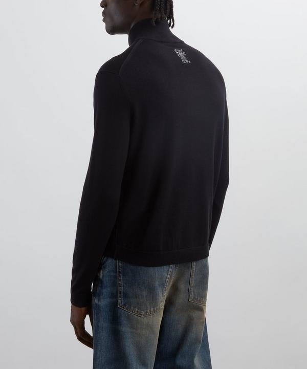 Acne Studios Black Wool Zip-Up Cardigan | Liberty
