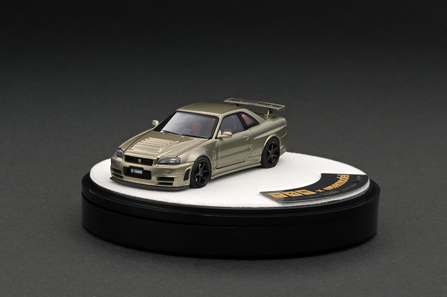 PGM-641001-2 1/64 Nismo R34 GT-R Z-tune Jade Green With Engine