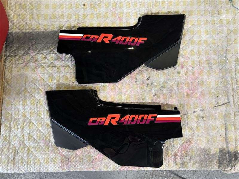 広島でCBR400Fのサイドカバー塗装＆BEET製テールカウル取付｜井川