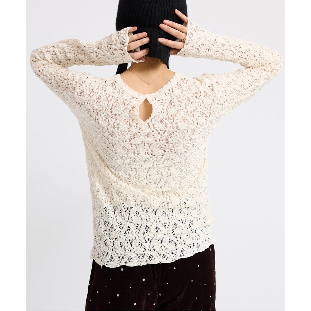 追加2》Flowerストレッチレースプルオーバー | イエナ(IENA) | マルイ