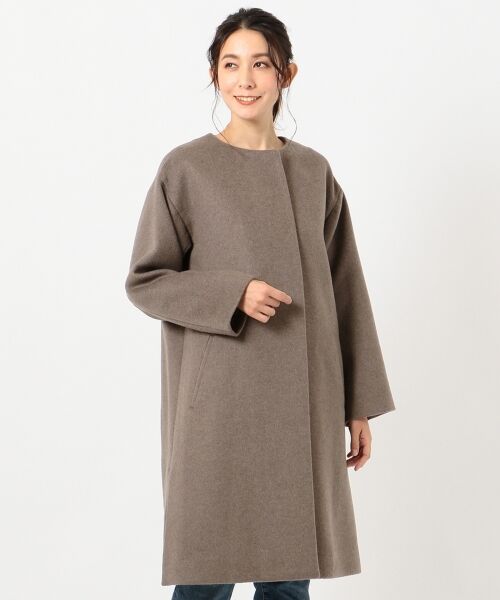 カシミヤブレンドノーカラー コート （その他アウター）｜ANY / エニィ