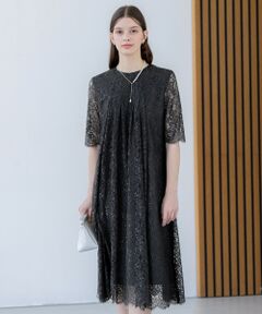 APPLAUDIR】クリアジョーゼットコンビ ドレス （ドレス）｜L size