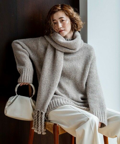 セール】 ベビーアルパカ ビッグシルエット ニット （ニット・セーター