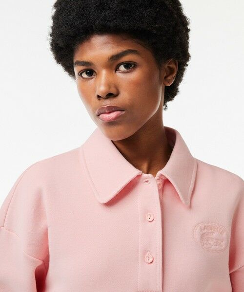 セール】 ラウンドカラースウェットポロシャツ トレーナー