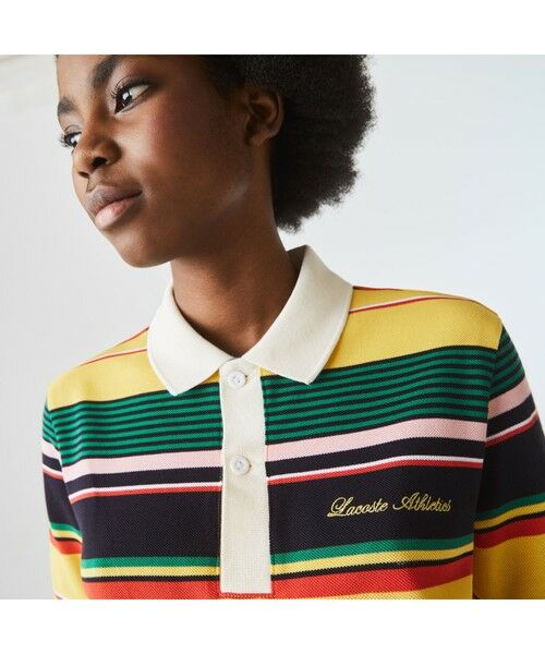 セール】 LACOSTE L!VEマルチボーダーポロシャツ （ポロシャツ