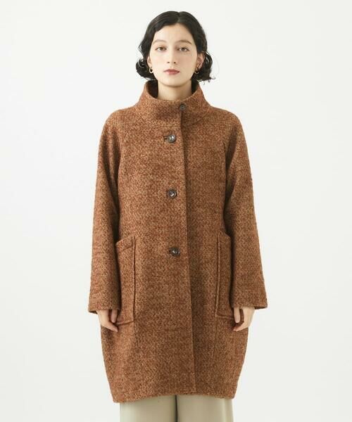 セール】 [日本製]ITALYミックスツイードロングコート （その他