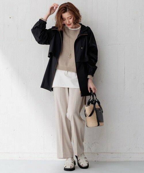 セール】 【洗える/撥水加工】ナイロン2WAYストレッチ フーデット