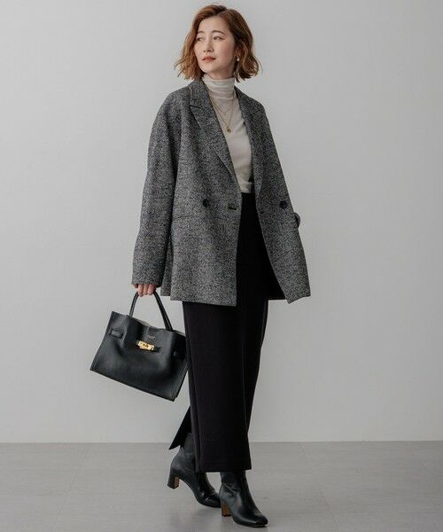 セール】 ヘリンボーンループツイード ジャケット （テーラード