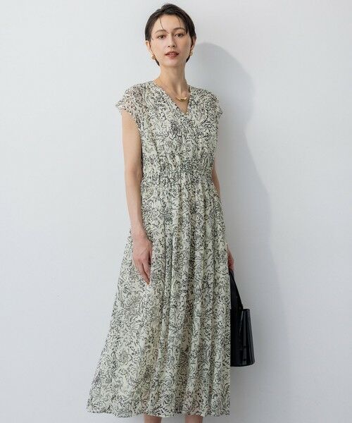 セール】 【洗える】アンティークフラワープリント ワンピース