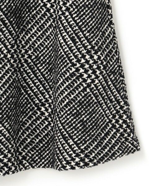 セール】 ループヤーン チェック ツイード セミフレアスカート （ミニ